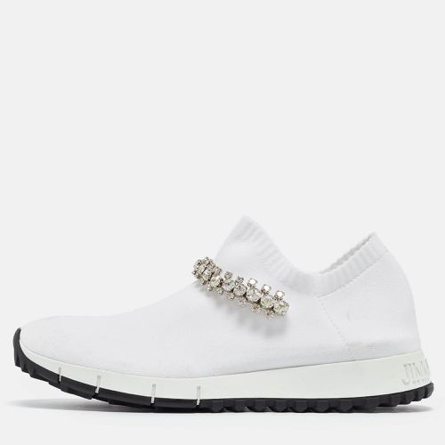 Knit Fabric Crystal Embellished Low Top Sneakers Size 36 - Jimmy Choo - Modalova