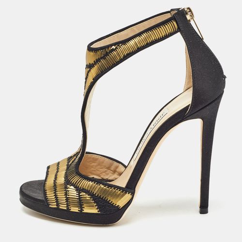 Satin Embellished Sandals Size 37 - Jimmy Choo - Modalova