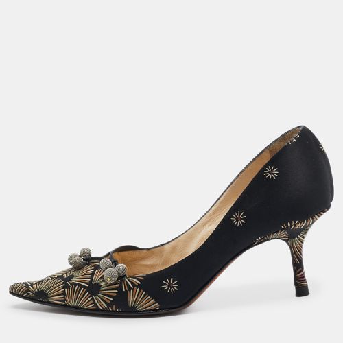 Printed Satin Pointed Toe Pumps Size 38 - Jimmy Choo - Modalova