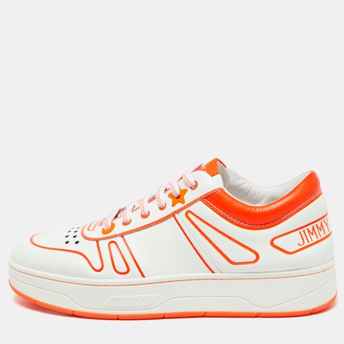 Neon Orange Leather Hawaii/F Sneakers Size 38 - Jimmy Choo - Modalova