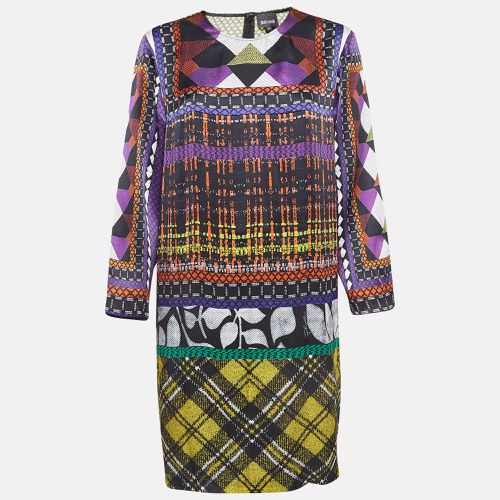 Printed Satin Silk Shift Dress L - Just Cavalli - Modalova