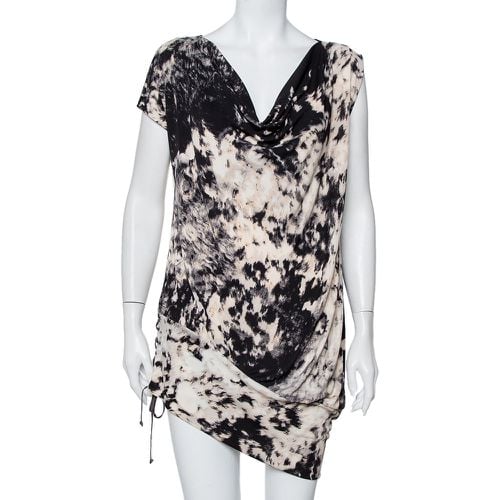 Abstract Printed Knit Tie Detail Mini Dress M - Just Cavalli - Modalova