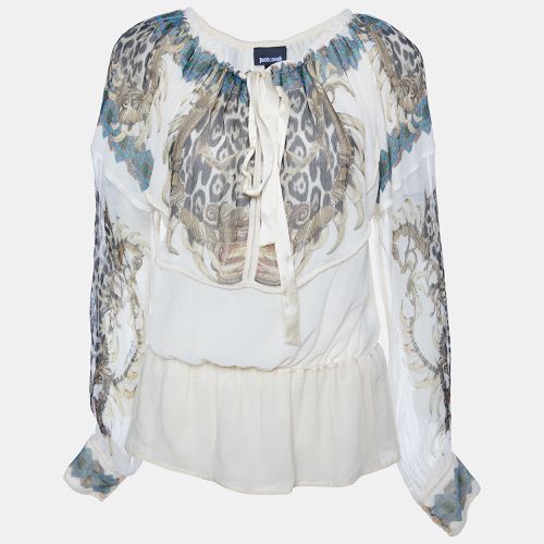 Printed Silk Chiffon Top S - Just Cavalli - Modalova