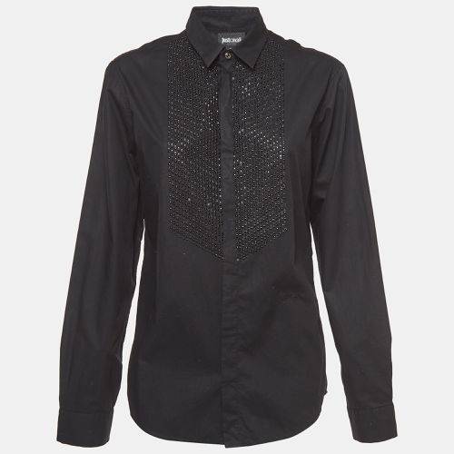 Cotton Stud Embellished Button Front Shirt L - Just Cavalli - Modalova