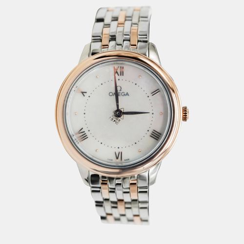 Mother Of Pearl 18k Rose Gold Stainless Steel Prestige 434.20.30.60.05.001 Quartz Women's Wristwatch 30 mm - Omega - Modalova