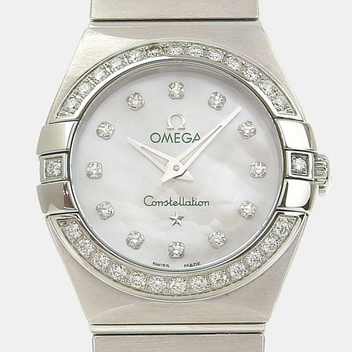 Diamond Stainless Steel Constellation 123.15.24.60.55.001 Quartz Women's Wristwatch 25 mm - Omega - Modalova