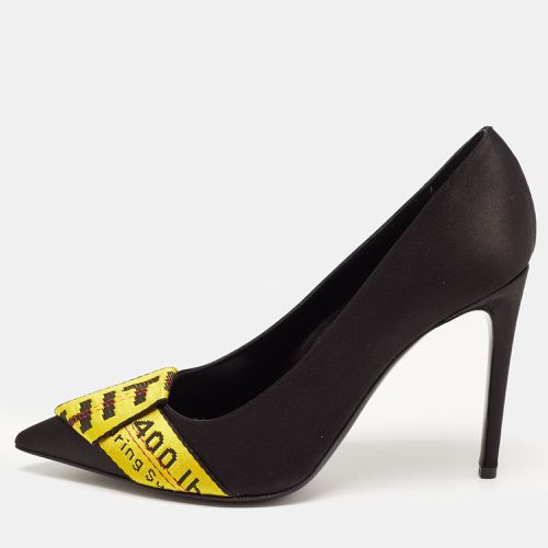 Yellow Satin and Logo Canvas Pumps Size 40 - Off-White - Modalova