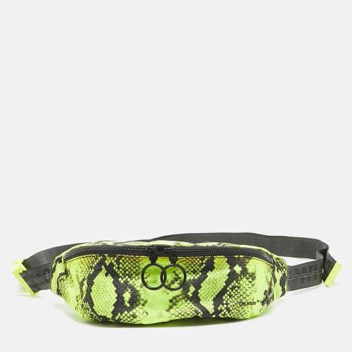 Neon /Black Python Print Nylon Fanny Pack Belt Bag - Off-White - Modalova