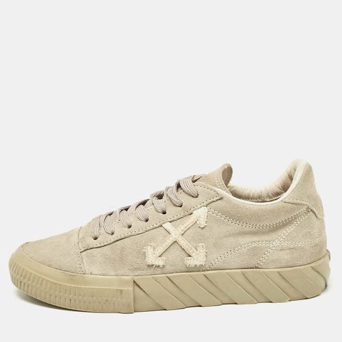 Canvas and Suede Vulcanised Low Top Sneakers Size 38 - Off-White - Modalova