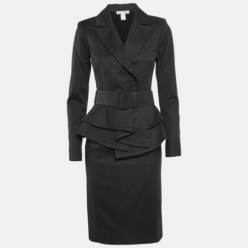 Charcoal Wool Skirt Suit S - Oscar de la Renta - Modalova