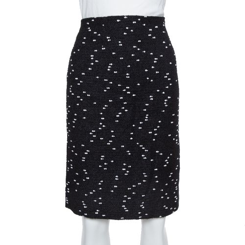 Monochrome Tweed Fitted Short Skirt M - Oscar de la Renta - Modalova