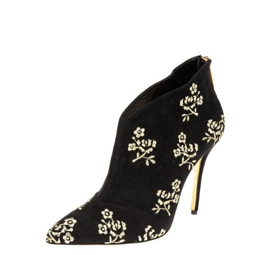 Suede Flower Embroidery Ankle Boots Size 37 - Oscar de la Renta - Modalova