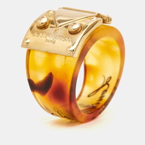 Lock Me Tortoise Resin Ring Size 56 - Louis Vuitton - Modalova