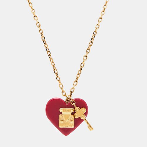 Lock Me Heart Resin Tone Necklace - Louis Vuitton - Modalova