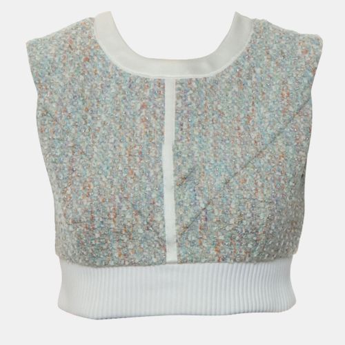 Light Blue Tweed Tweed Cropped Top FR Women 38 - Louis Vuitton - Modalova