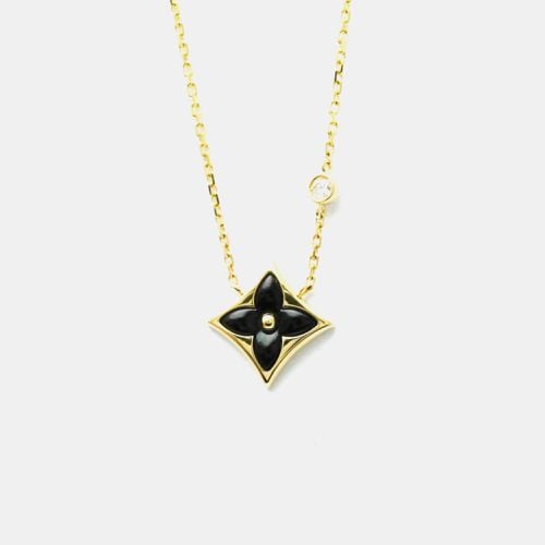 K Gold Pandantif Star Blossom Bb Diamond Onyx Necklace - Louis Vuitton - Modalova