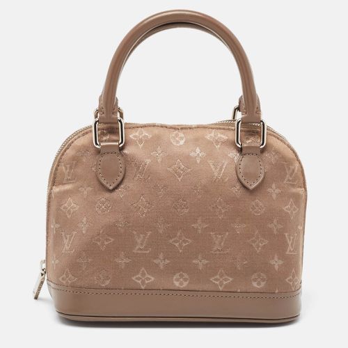 Taupe Monogram Satin and Leather Mini Alma Bag - Louis Vuitton - Modalova