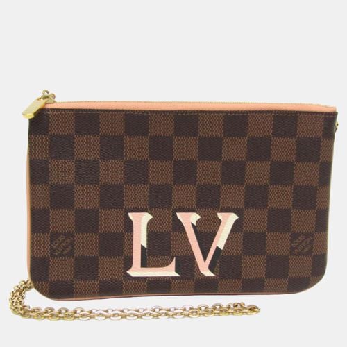 Damier Ebene Double Zip Pochette Clutches - Louis Vuitton - Modalova