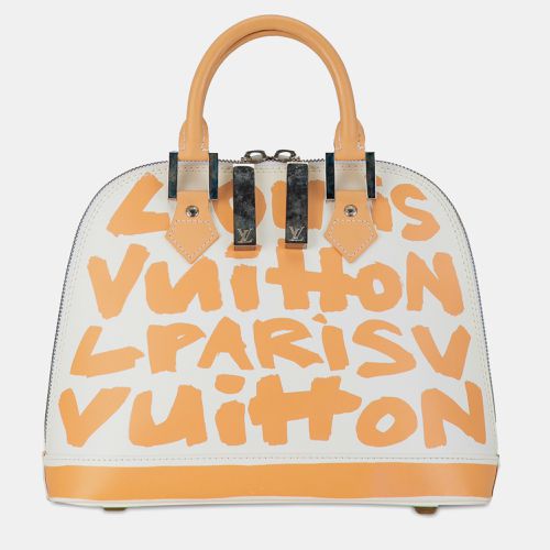 Beige/ Leather Stephen Sprouse Graffiti Alma MM Shoulder Bag - Louis Vuitton - Modalova