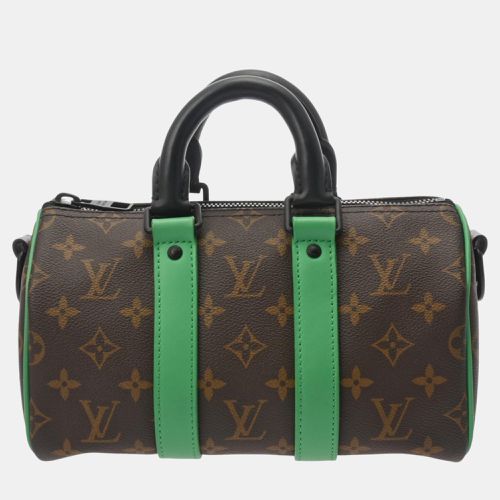 Green Monogram Canvas Macassar Keepall Bandouliere 25 Handbag - Louis Vuitton - Modalova