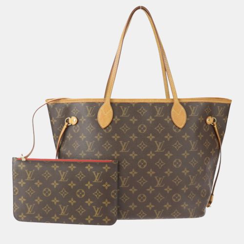 Monogram Canvas Leather Red Neverfull MM Tote Bag - Louis Vuitton - Modalova