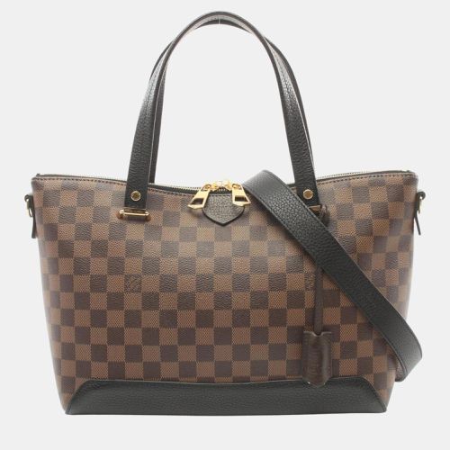 Coated Canvas Leather Black Hyde Park Damier Ebene Tote Bag - Louis Vuitton - Modalova