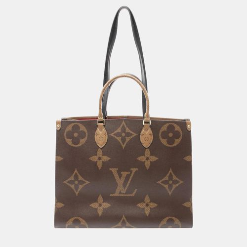 Coated Canvas Leather On The Go Gm Monogram Giant Reverse Shoulder Bag - Louis Vuitton - Modalova