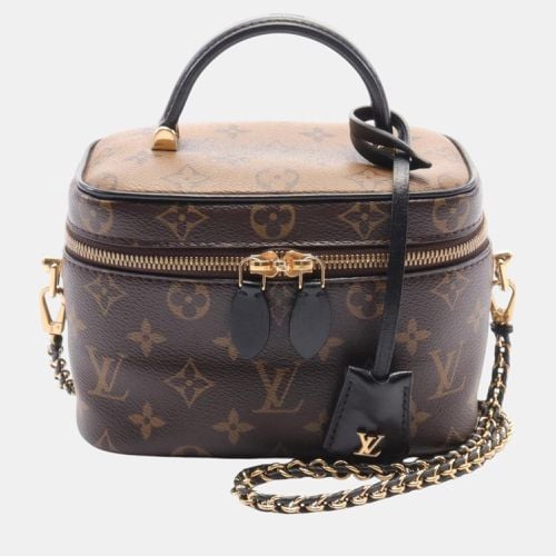 Coated Canvas Leather Monogram Reverse Black Vanity Nv Pm Handbag - Louis Vuitton - Modalova