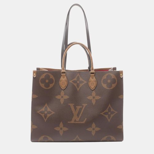 Coated Canvas Leather On The Go Gm Monogram Giant Reverse Shoulder Bag - Louis Vuitton - Modalova