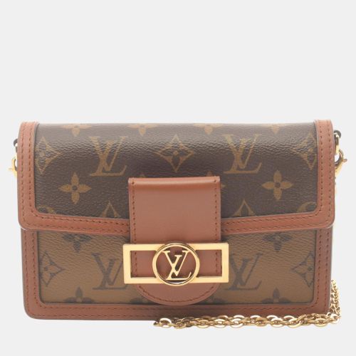 Coated Canvas Leather Brown Portefeuille Dauphine Monogram Reverse Shoulder Bag - Louis Vuitton - Modalova