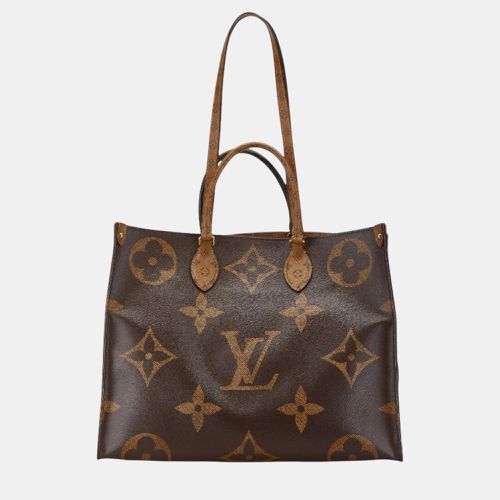 Pvc Leather Monogram Reverse On The Go Mm Handbag - Louis Vuitton - Modalova