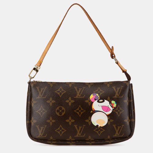 Coated Canvas and Vachetta Leather Takashi Murakami Panda Pochette Accessoires Bag - Louis Vuitton - Modalova