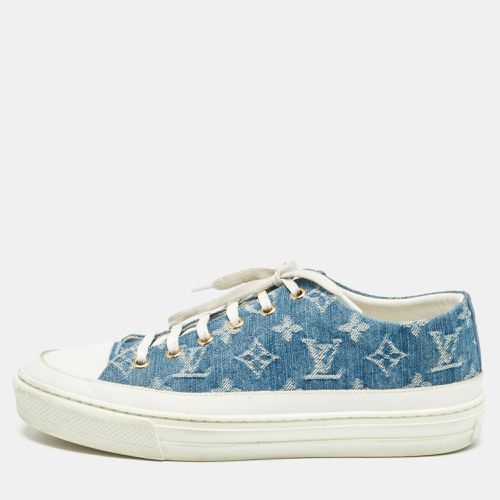 Navy Denim and Leather Stellar Sneakers Size 40 - Louis Vuitton - Modalova