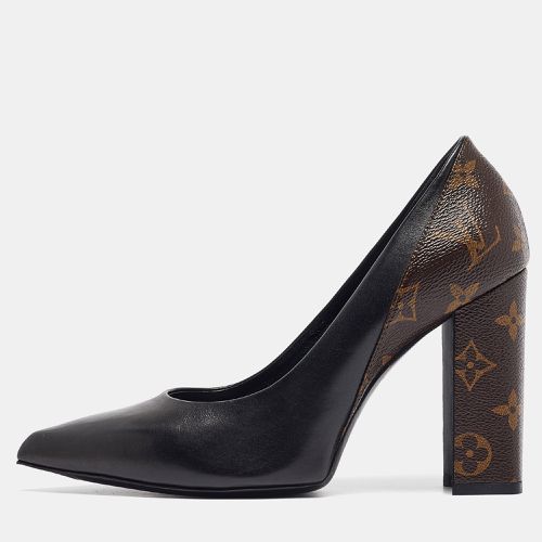 Brown Monogram Canvas and Leather Pointed Toe Pumps 38.5 - Louis Vuitton - Modalova