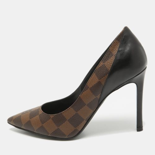 Coated Canvas and Leather Chérie Pointed Toe Pumps 35 - Louis Vuitton - Modalova