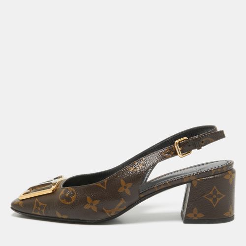 Canvas Madeleine Block Heel Pumps Size 39 - Louis Vuitton - Modalova