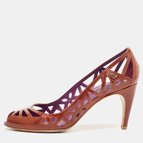 Leather Cutout Peep Toe Pumps Size 38.5 - Louis Vuitton - Modalova