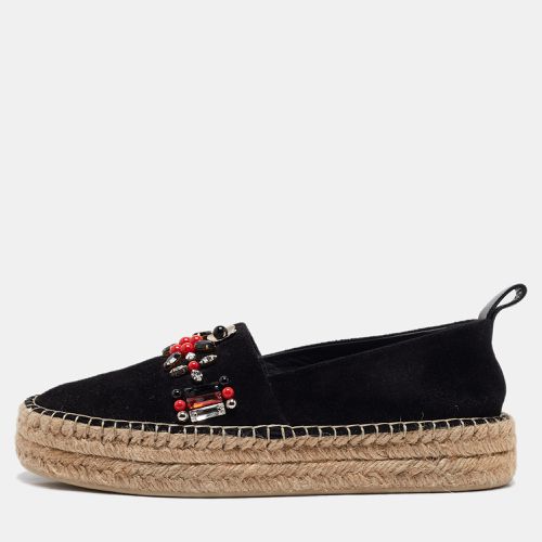 Suede Leather Frontier Embellished Espadrille Flats Size 38 - Louis Vuitton - Modalova