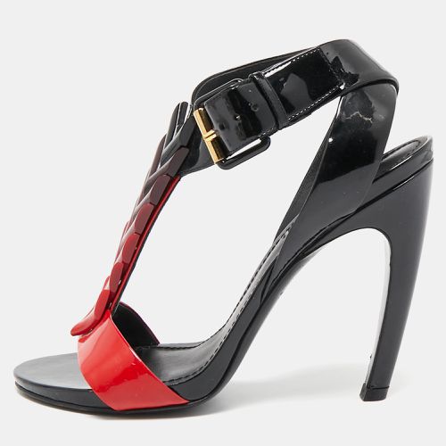 Black Patent Leather Bright Shade Ankle Strap Sandals Size 37.5 - Louis Vuitton - Modalova