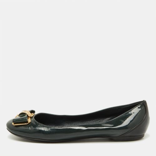 Dark /Black Patent Leather Bow Ballet Flats Size 36 - Louis Vuitton - Modalova