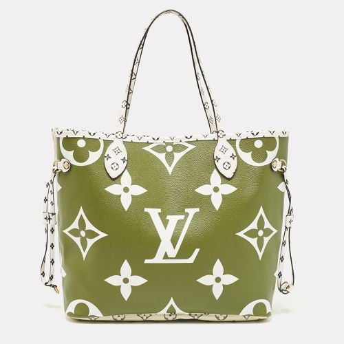 Khaki Giant Monogram Canvas Neverfull MM Bag - Louis Vuitton - Modalova