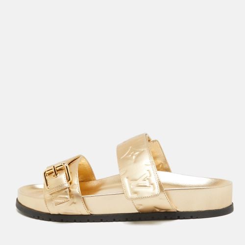 Monogram Embossed Leather Bom Dia Slides Size 37 - Louis Vuitton - Modalova