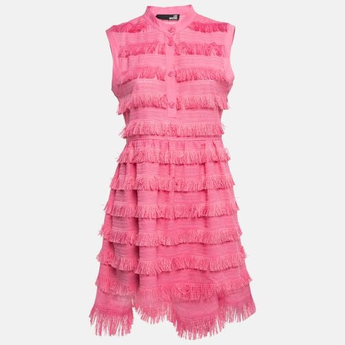 Cotton Fringed Detail Shirt Dress M - Love Moschino - Modalova