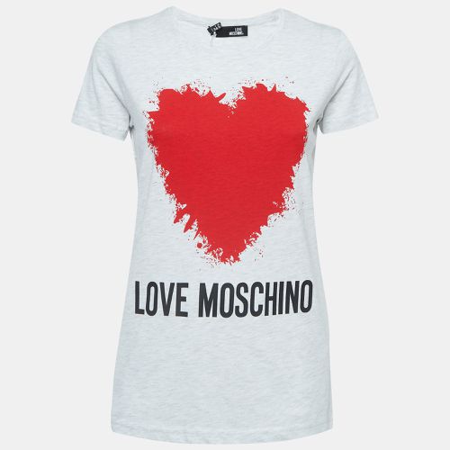 Logo Print Cotton Crew Neck T-Shirt S - Love Moschino - Modalova