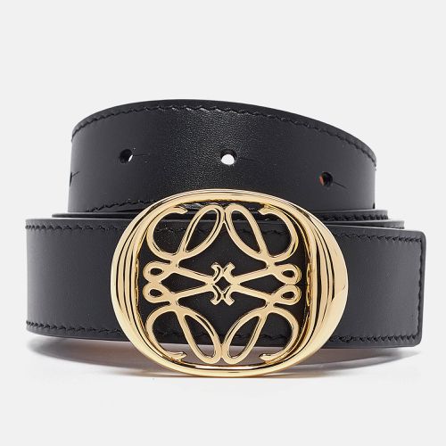 Brown Leather Anagram Reversible Belt 80CM - Loewe - Modalova