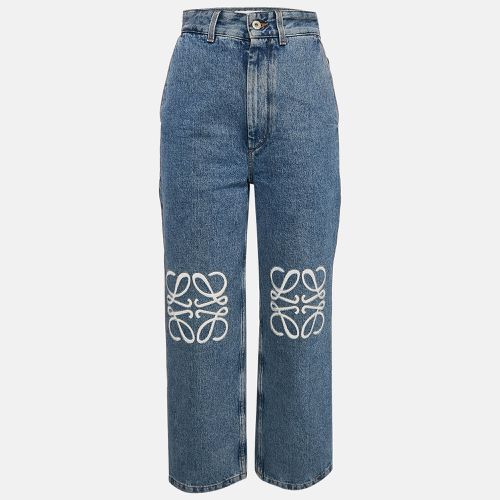 Denim Logo Detail Straight Leg Jeans S Waist 26" - Loewe - Modalova