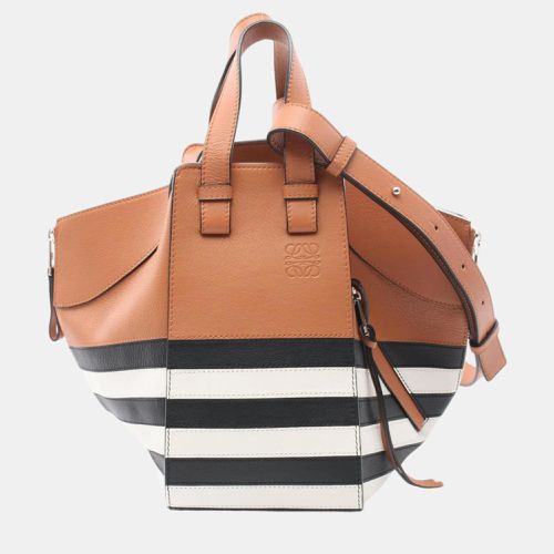 Brown Black White Leather Hammock Small Marine Handbag - Loewe - Modalova