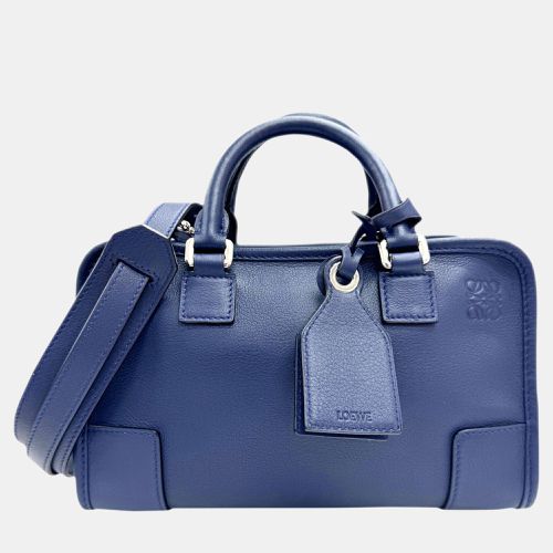 Leather navy Amazona 23 shoulder bag - Loewe - Modalova