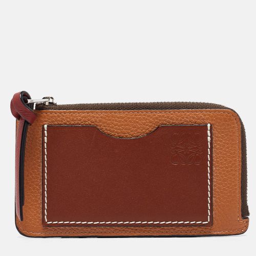 Loewe Brown Leather Zip Card Holder - Loewe - Modalova