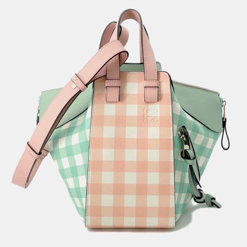 Pink Leather Hammock Gingham Check Small Shoulder Bag - Loewe - Modalova